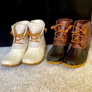Sperry Saltwater Duck Booties - 6 1/2 NEW Perfect for fall activities WATERPROOF